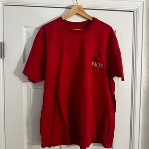 Yeti Red Short-Sleeve Pocket T-Shirt
